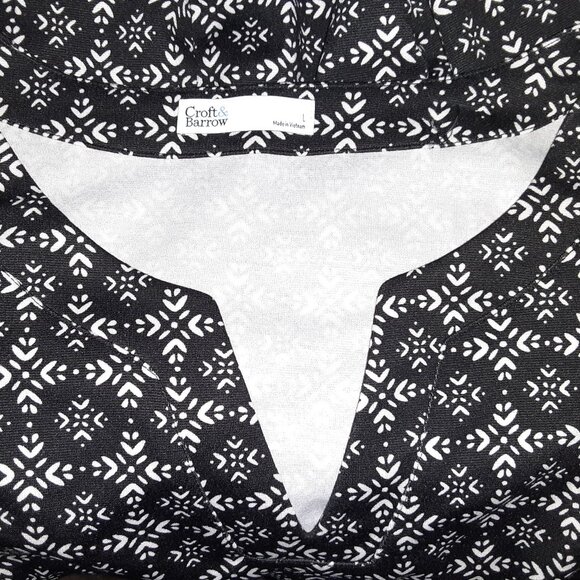 NEW NWT Dress W/Pockets! *Black & White, Croft & Barrow * Pull-Over * Sleeveless - Picture 5 of 8